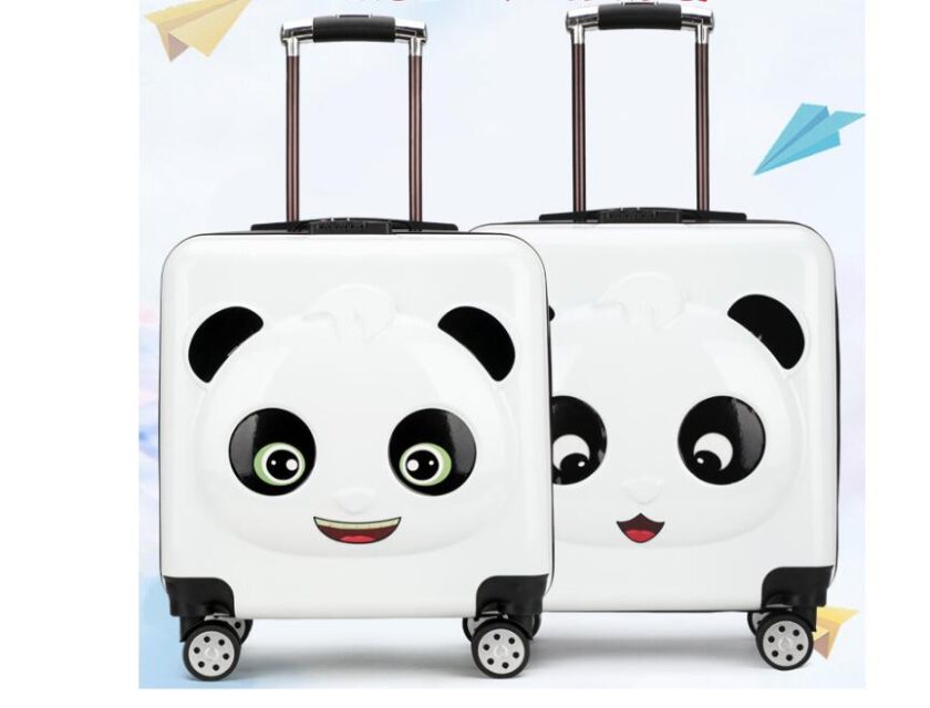 Panda Kid Travel luggage suitcase Trolley bags on wheels