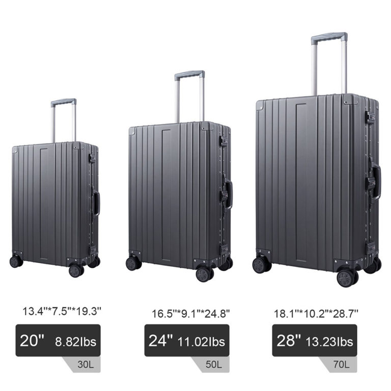 All Aluminum Luggage travel Carry On Spinner Hard Shell Suitcase Review ...