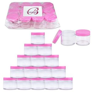 Beauticom 60 Grams/60 ML (2 Oz) Round Clear Leak Proof Plastic Container