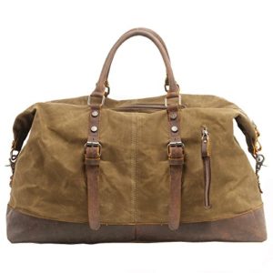 Canvas Duffle Bag, P.KU.VDSL Canvas Leather Weekender