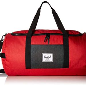 Herschel Sutton Duffel Bag Barbados Cherry Black Crosshatch