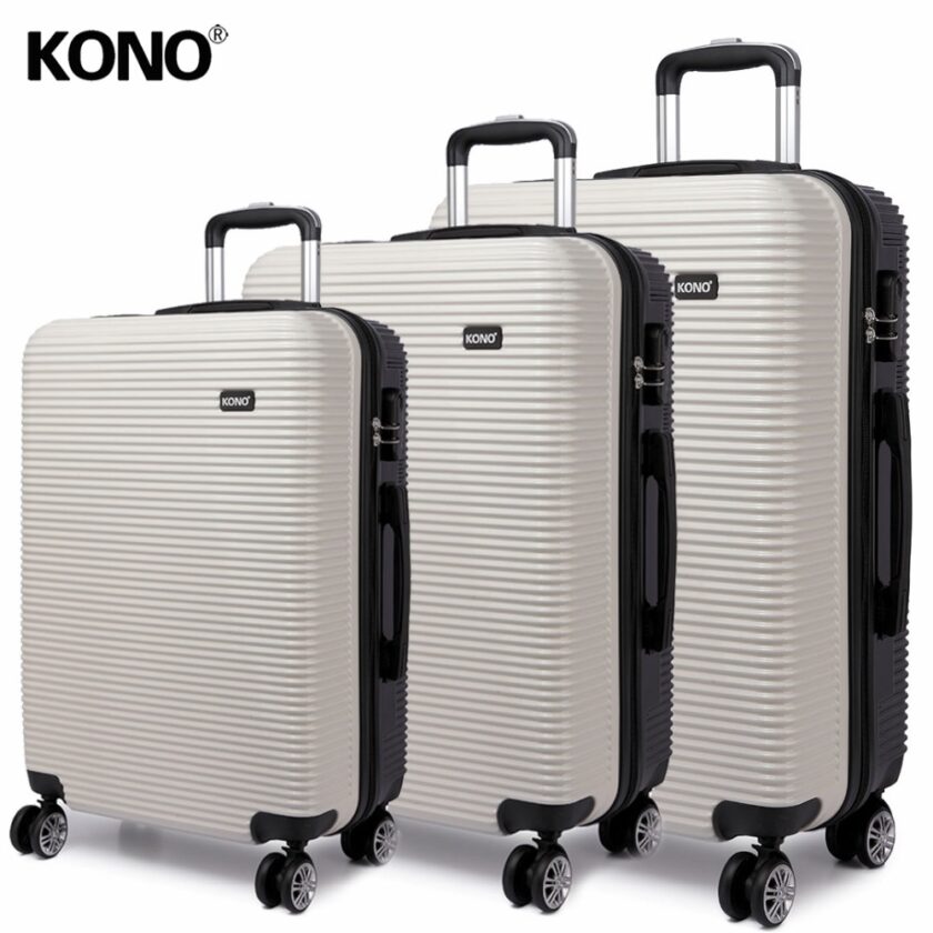 KONO Suitcase Rolling Hand Luggage Set Travel Bags Carry on Trolley Case