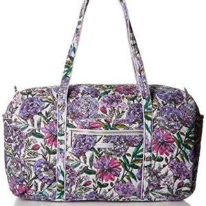 Vera Bradley Iconic Large Travel Duffel, Signature Cotton, Lavender Meadow