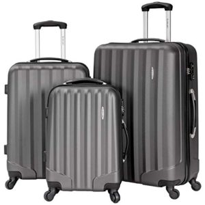 Lightweight 3 Piece Luggage Sets,Durable Hardshell Spinner Suitcase
