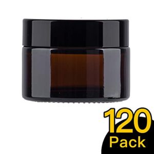 30ml 1 oz 120 Pack Snow Diamond Empty Amber Round Glass Jars