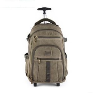 Men Cabin Rolling Luggage Bag with wheels Canvas Trolley