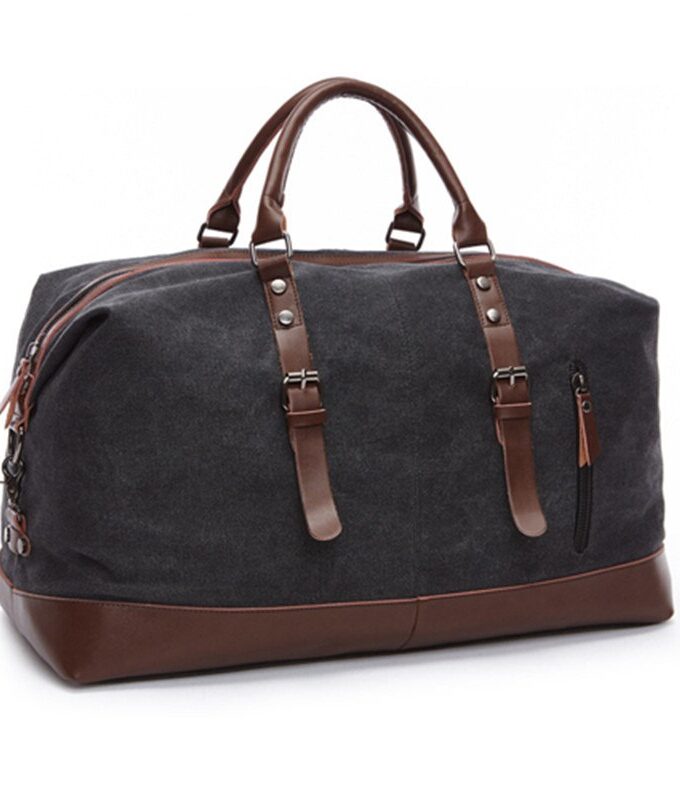 17 Hot Sale Canvas Leather Men Travel Bags Carry on Luggage