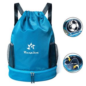 Drawstring Sport Backpack Bag With Shoe Compartment