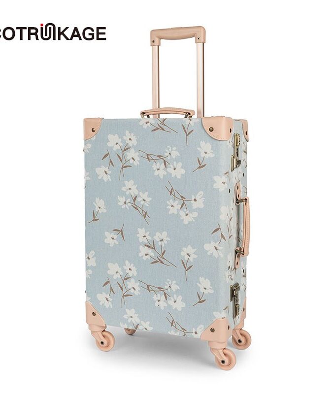 COTRUNKAGE " 24" 26" Canvas Floral Travel Case