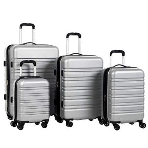 Murtisol 4 Pieces Expandable ABS Luggage Sets