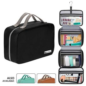Cruelty-Free Leather Hanging Travel Toiletry Bag