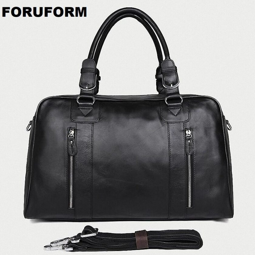 Genuine Leather Travel Bag Men Vintage Travel Duffel bag