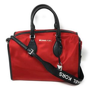 Michael Kor Unisex Connie Nylon Lg Duffle Bag Chili Red