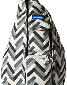 KAVU Rope Bag - Compact Lightweight Crossbody Sling - Stone Parquet