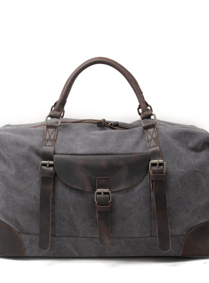 M025 Canvas Crazy Horse Leather Men Travel Bags