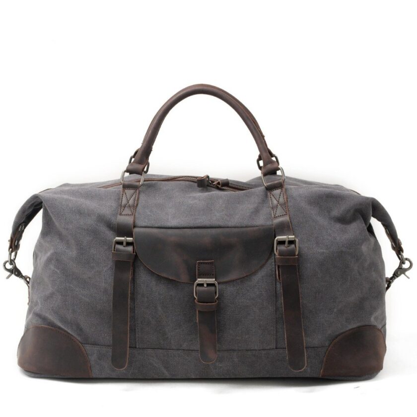 M025 Canvas Crazy Horse Leather Men Travel Bags