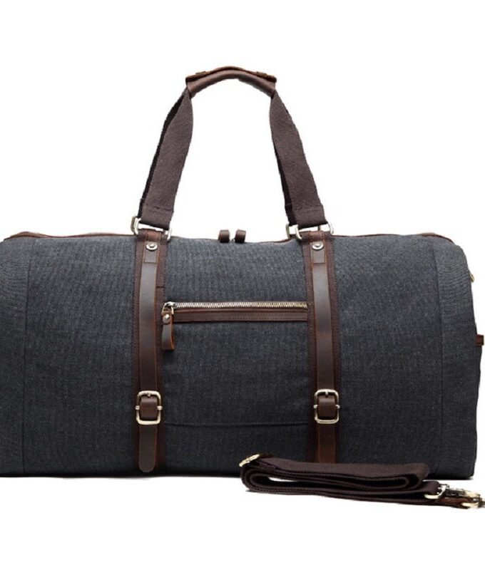 M254 New Canvas Leather Men Travel Bags Carry on Luggage