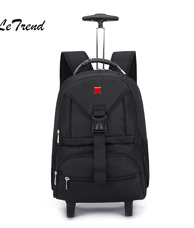 Letrend Business Oxford Travel Bag Suitcases Wheels Student Backpack