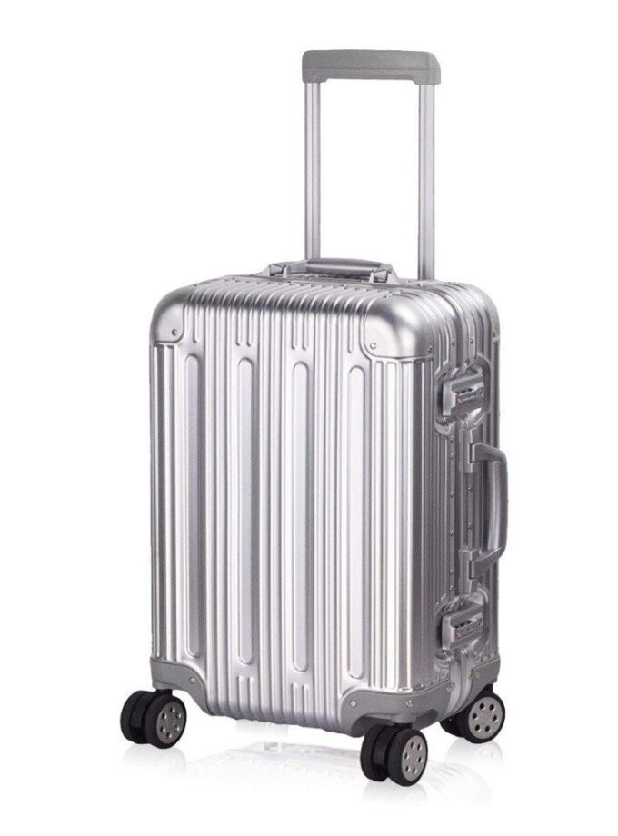 Aluminum Luggage Carry On Spinner Hard Shell Suitcase