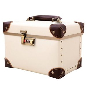 Portable Makeup Train Case Double Layer Cosmetic Bags