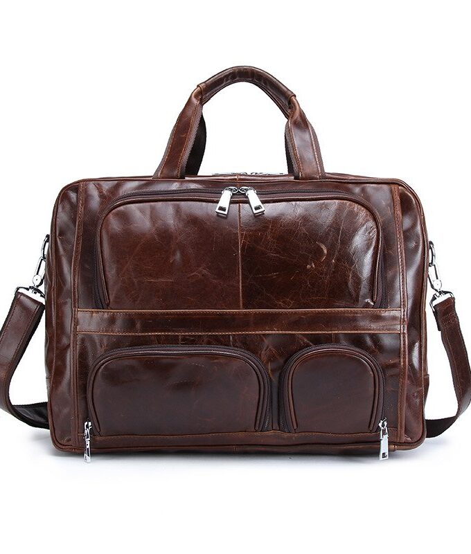 YISHEN Oil Wax Leather Men Travel Bags Carry on Luggage Bags