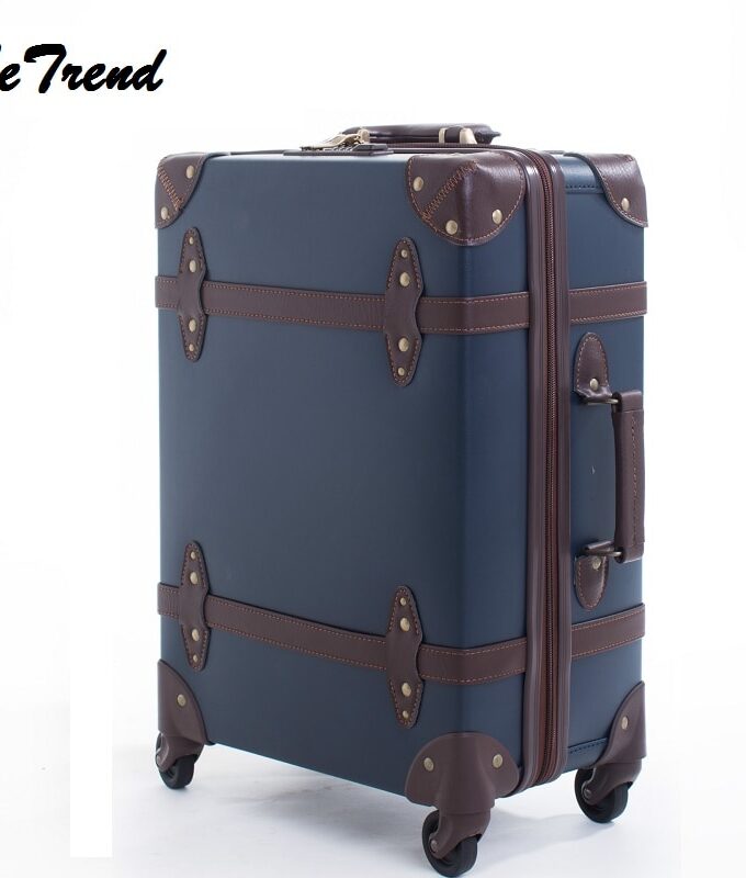 High Quality Vintage Suitcase Wheels Leather Rolling Luggage