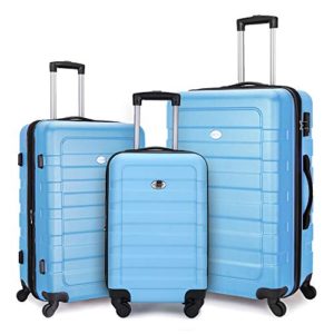 FOCHIER 3 Piece Luggage Sets Hardshell Expandable Suitcase