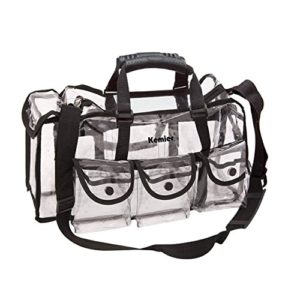 Kemier Clear Travel Makeup Bag with 6 External Pockets