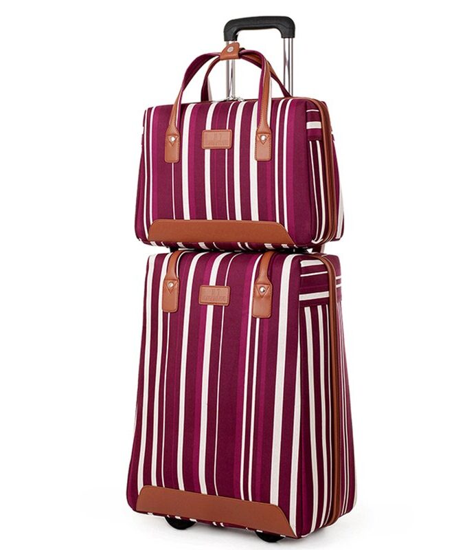 BeaSumore Oxford Women's Handbag Rolling Luggage Set