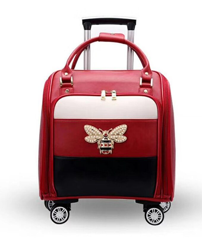 Woman 16inch travel bags trolley bag with wheels