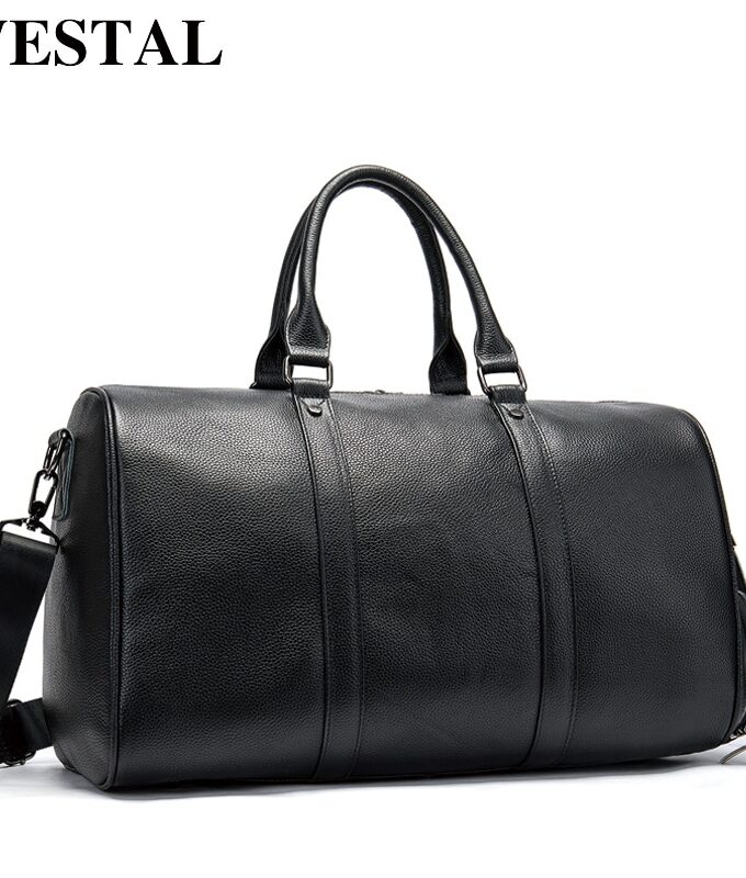 WESTAL leather men large duffle bag luggage suitcases