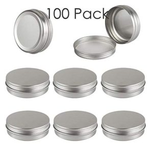 DLIBUY 100G/100ML Empty Aluminum Tins Cans Jars Travel Containers