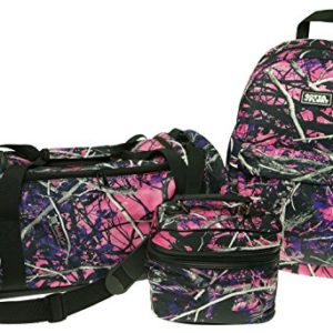 Muddy Girl Pink Backpack Duffel Bag Cosmetic Case 3 Piece Set
