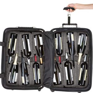 Bundle - 2 items: VinGardeValise 12 Bottle Wine Travel Suitcase