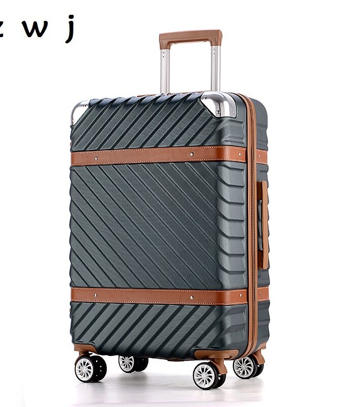 ABS Carry On Rolling Hardside Luggage Trolley Travel