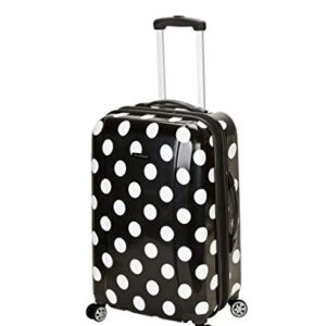 Rockland Luggage 20 Inch Caarry On, Black Dot, Medium