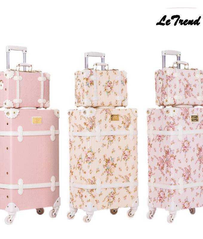 Letrend Retro Suitcase Wheels Men Rolling Luggage Spinner