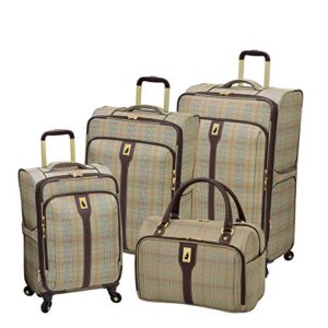 London Fog Knightsbridge 4-Pc Set (Brown Glen Plaid)