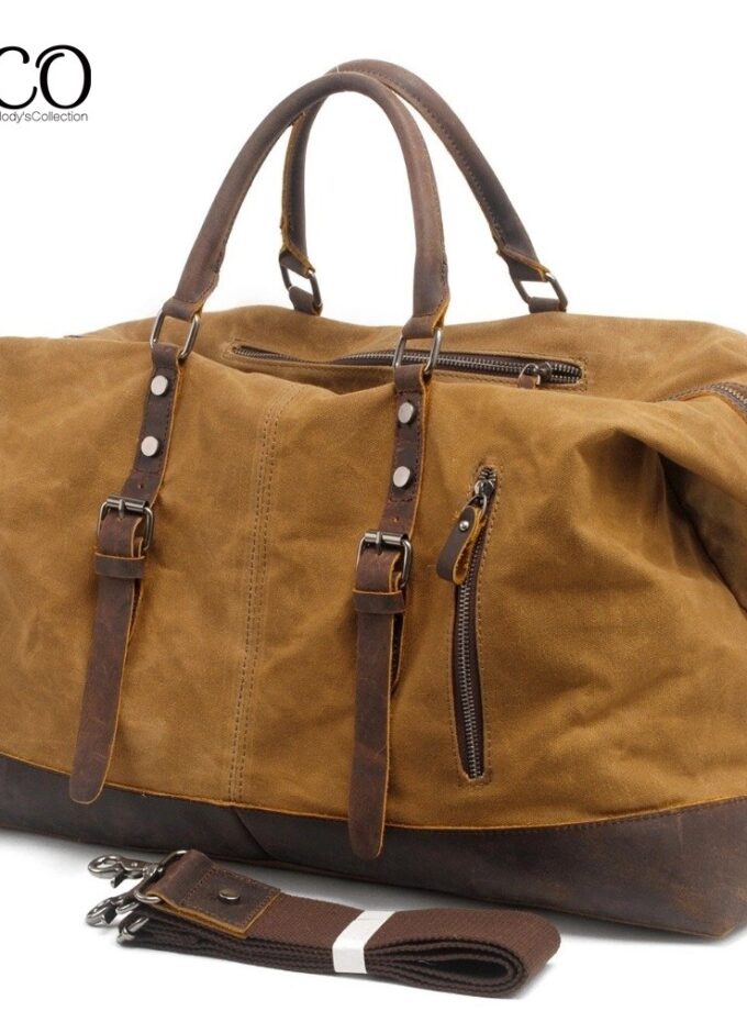 Waterproof Duffel Bag men Canvas Carry On Weekend Bags