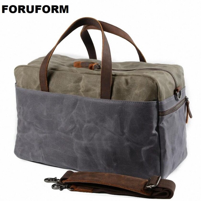 Waterproof Canvas Men Travel Bags Carry On Luggage Bags