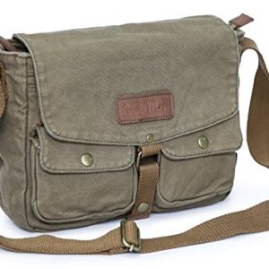 Gootium Canvas Messenger Bag - Vintage Crossbody Shoulder Bag