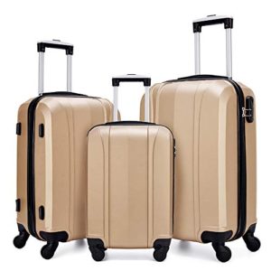 Fochier Luggage Set 3 Piece Hardshell Lightweight Spinner Suitcase