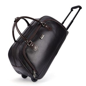 High quality famous brand men's travel trolley bag women