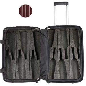 VinGardeValise - Up to 12 Bottles & All Purpose Wine Travel Suitcase (Burgundy)
