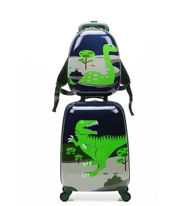 Letrend Cute Dinossauro Rolling Luggage Set Spinner Kids Trolley