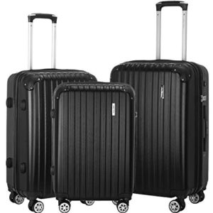 Luggage Set 3 Piece ABS Trolley Suitcase Spinner