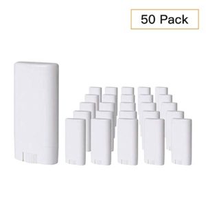 Goege Empty Plastic Oval Deodorant Containers Lip Balm Tubes
