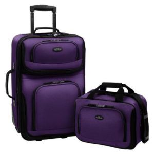 U.S Traveler Rio Two Piece Expandable Carry-on Luggage Set