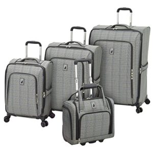 London Fog Knightsbridge II 4 Piece Set, Grey Sapphire Plaid