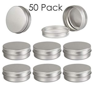 DLIBUY (Pack of 50) 60G(2 oz)/60ML Empty Aluminum Tins Cans